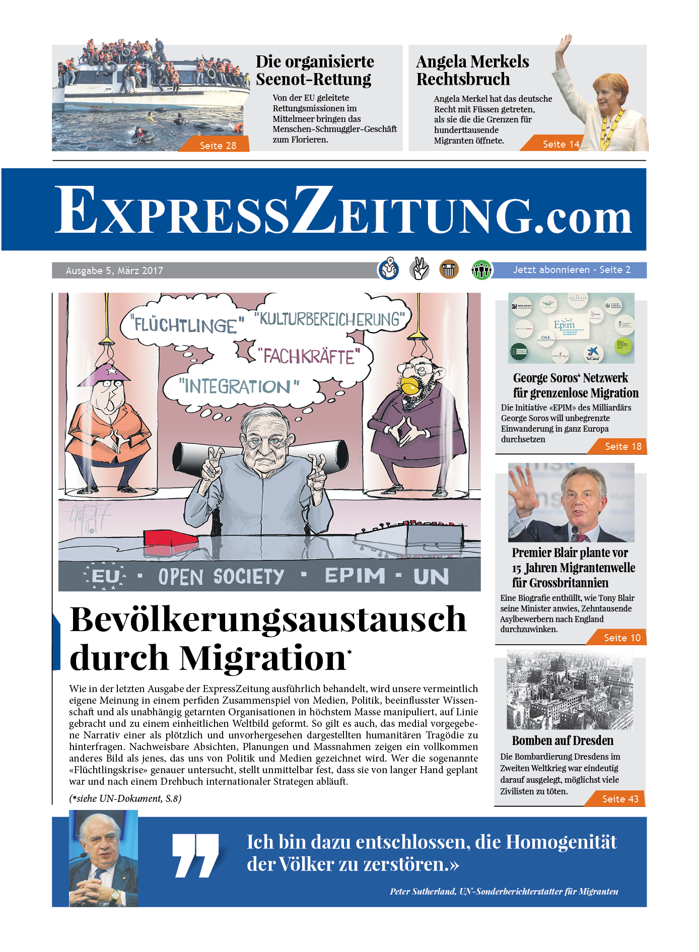 Ausgabe 05: Bevölkerungsaustausch durch Migration